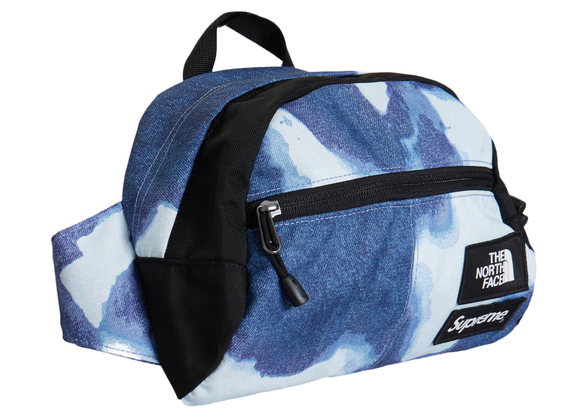 Supreme The North Face Bleached Denim Print Roo II Indigo