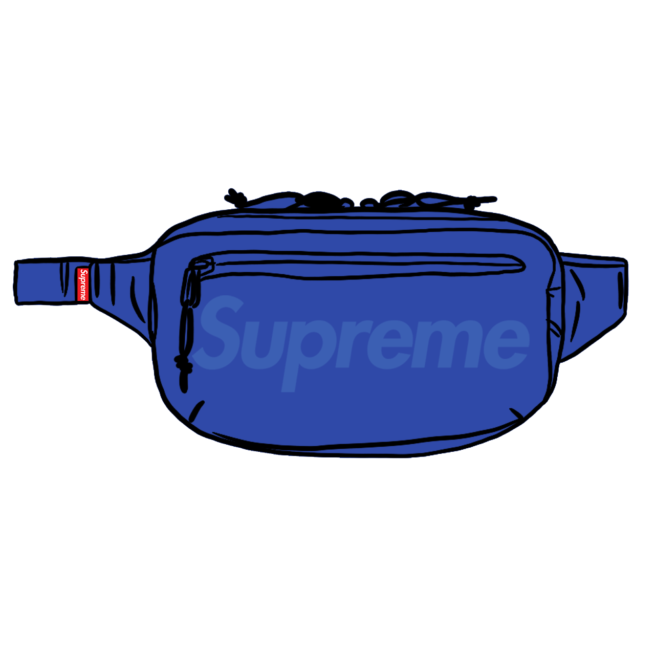 Supreme ss18 2025 waist bag blue