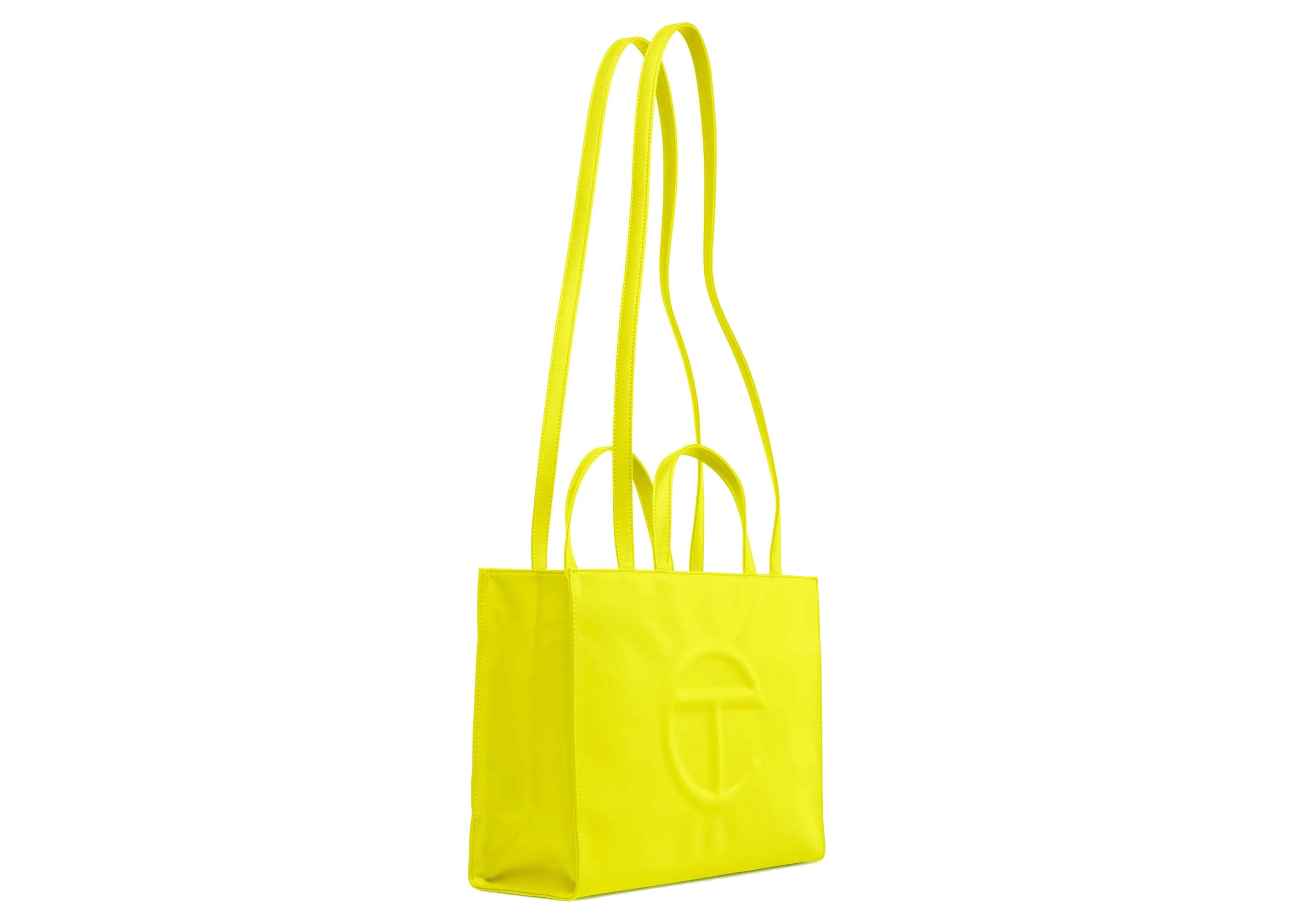 TELFAR Vegan Leather Small Shopping Bag Yellow 1254309