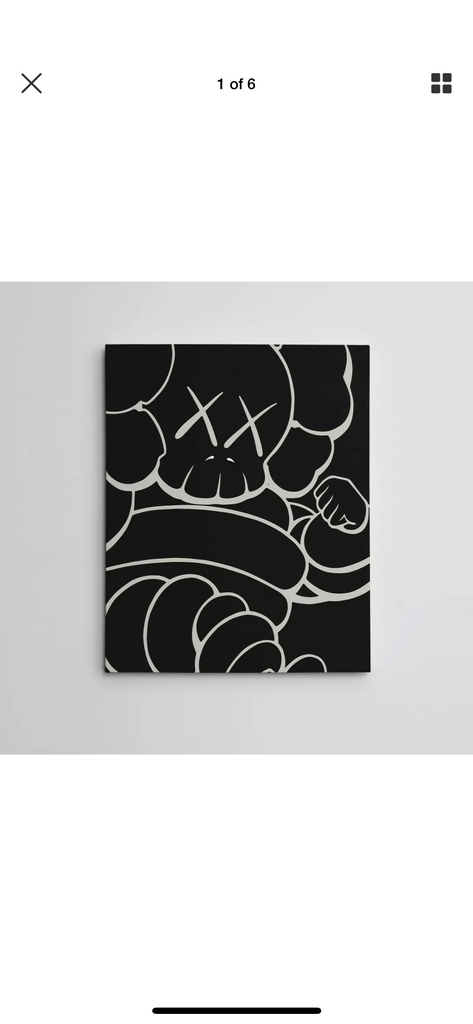 Canvas Art (Black Kaws) 16in x 20in-LacedUp