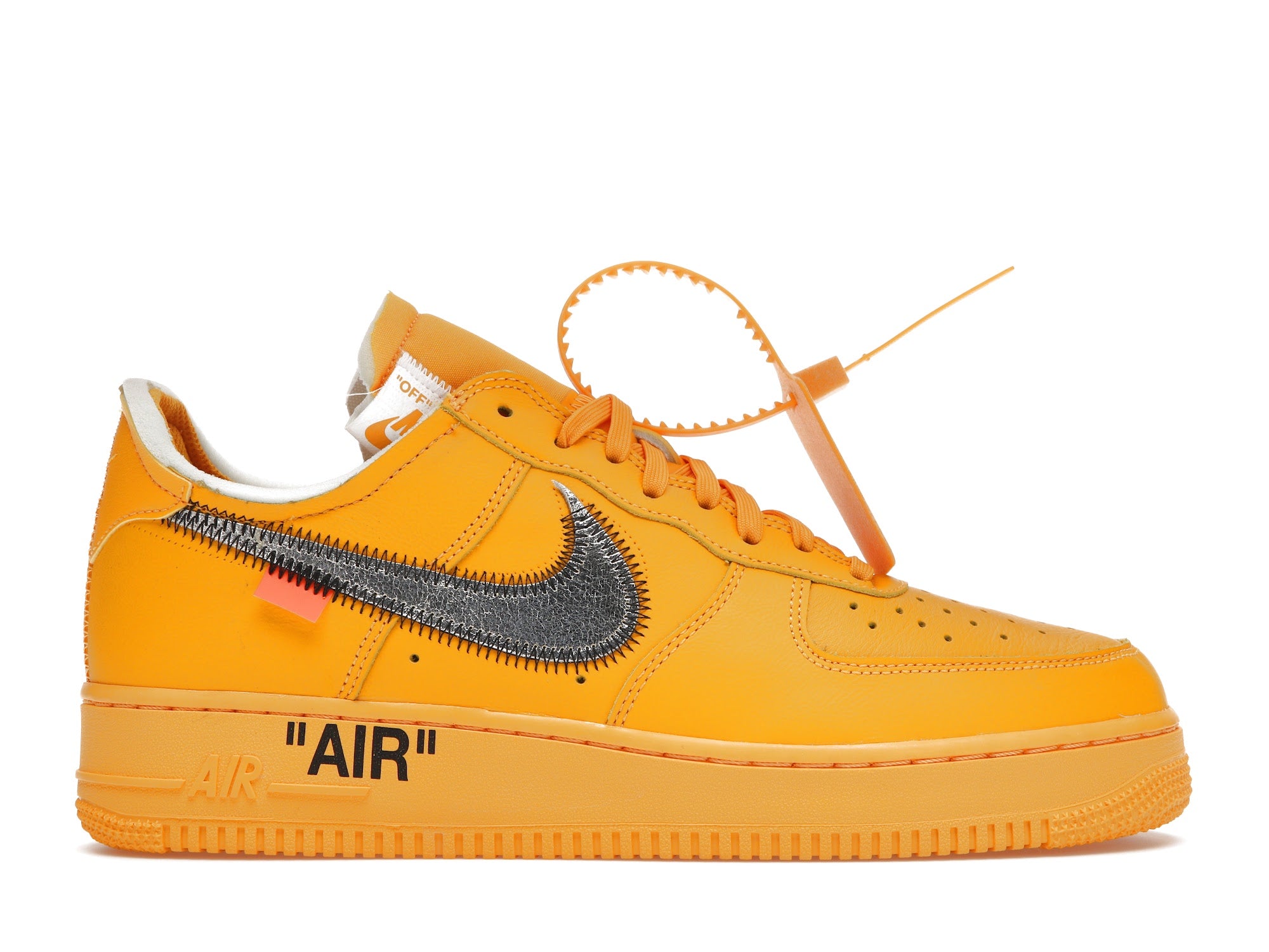 Nike Air Force 1 Low OFF-WHITE University Gold Metallic Silver for Sale, Authenticity Guaranteed