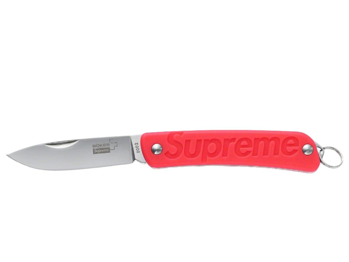 Supreme Boker Glow-in-the-Dark Keychain Knife Glow-in-the-Dark Red